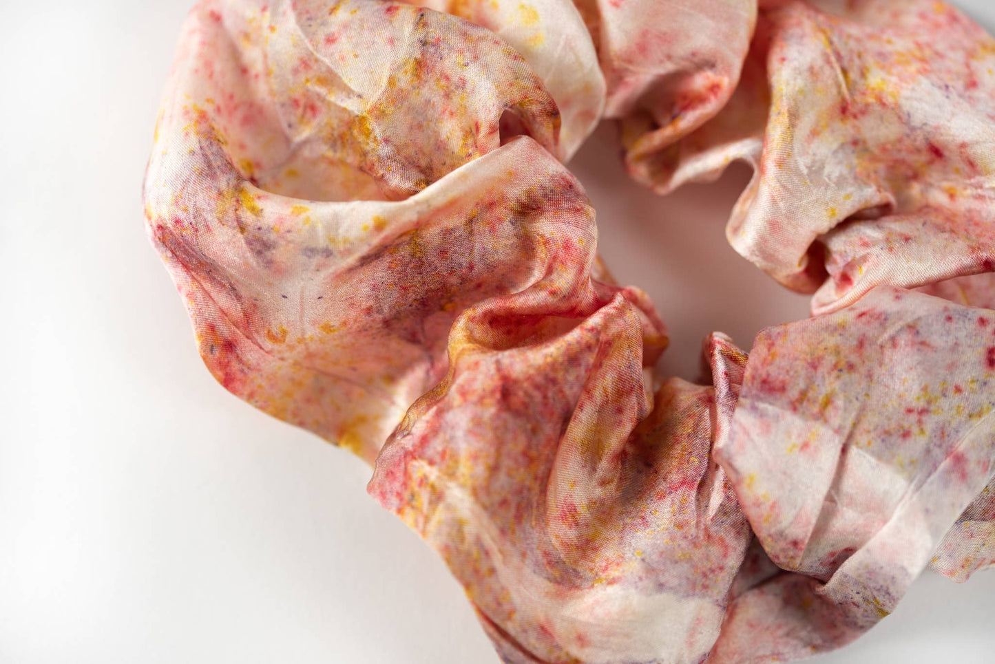 Botanically Dyed Silk Scrunchie: Pink