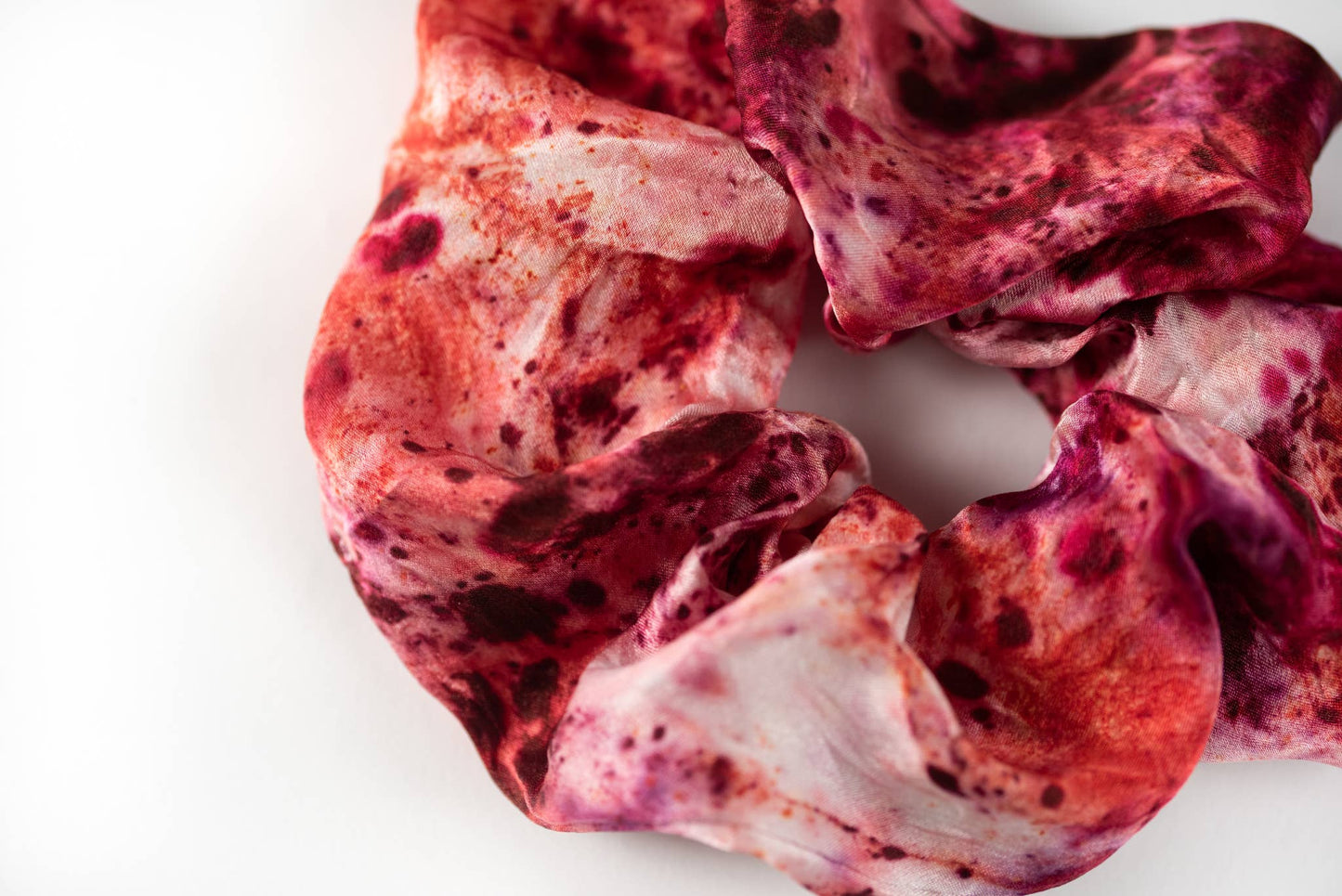 Botanically Dyed Silk Scrunchie: Pink