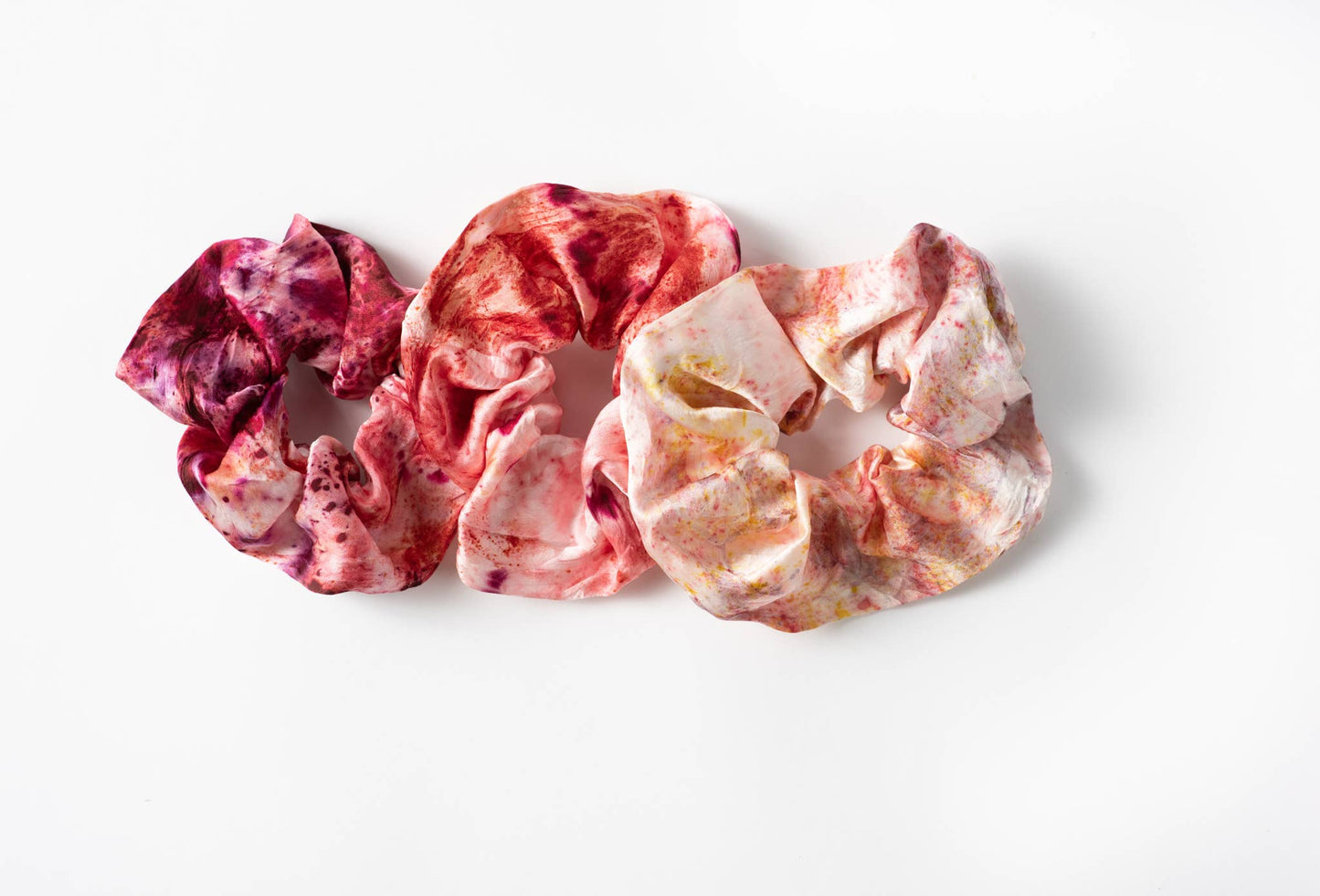 Botanically Dyed Silk Scrunchie: Pink
