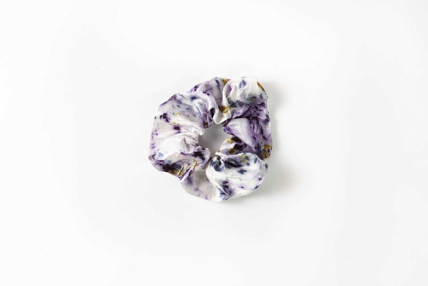 Botanically Dyed Silk Scrunchie: Purple