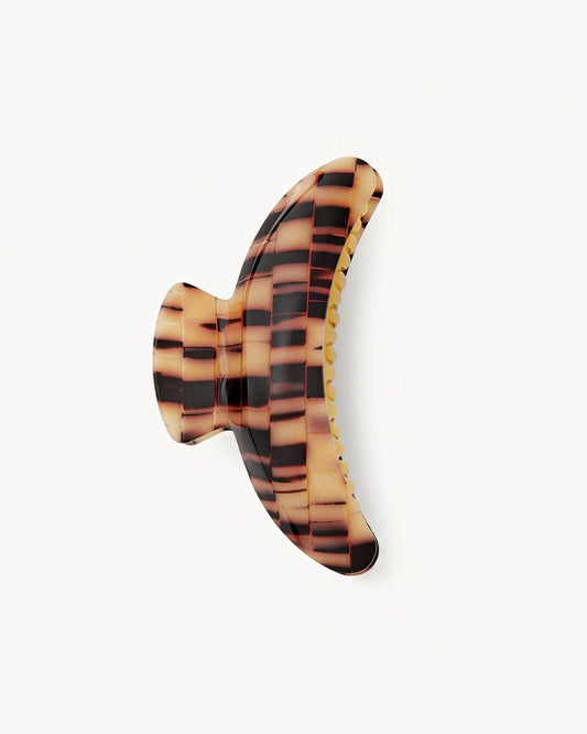 Jumbo Heirloom Claw in Blonde Checker
