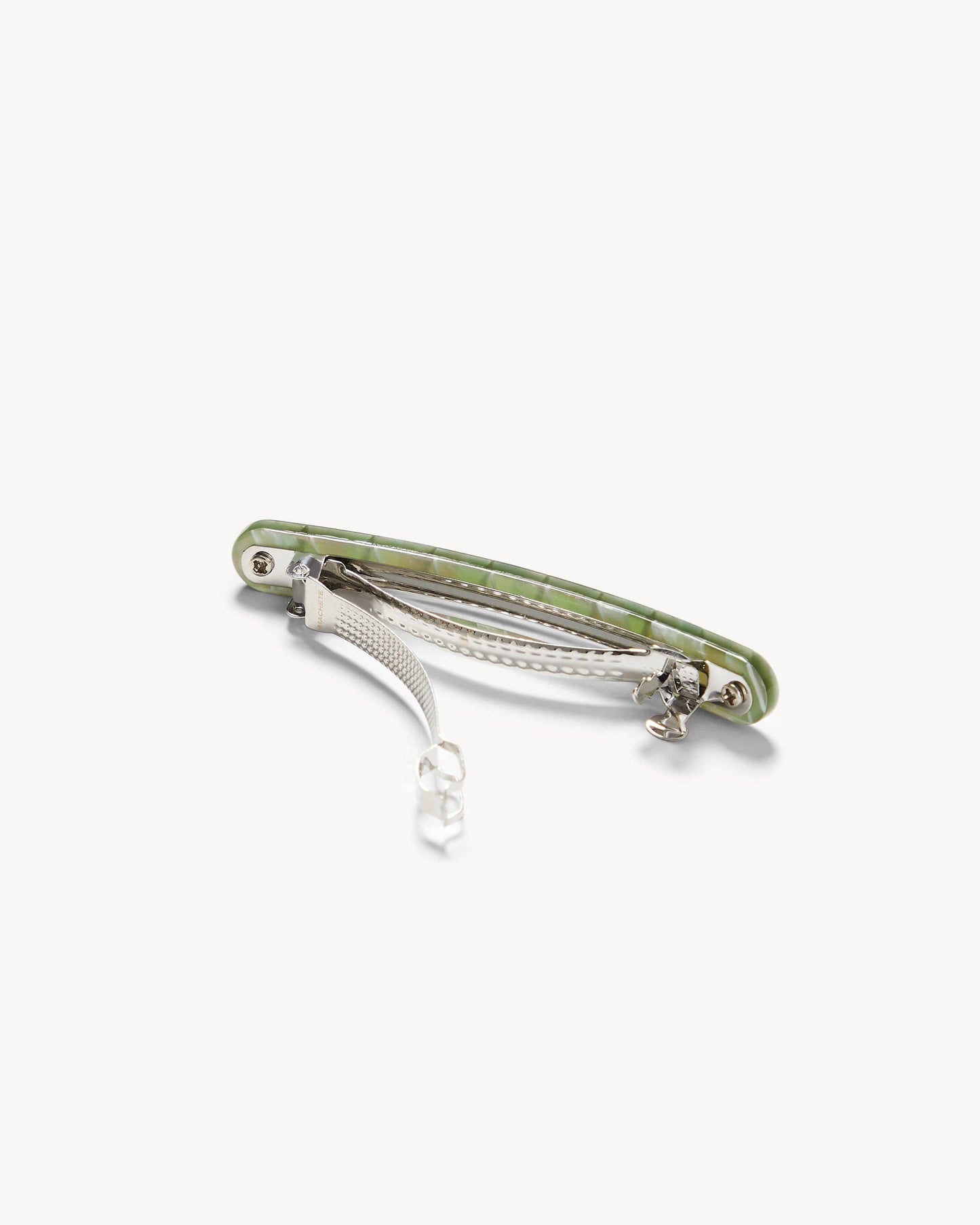 Midi Paris Barrette in Vert Shell Checker