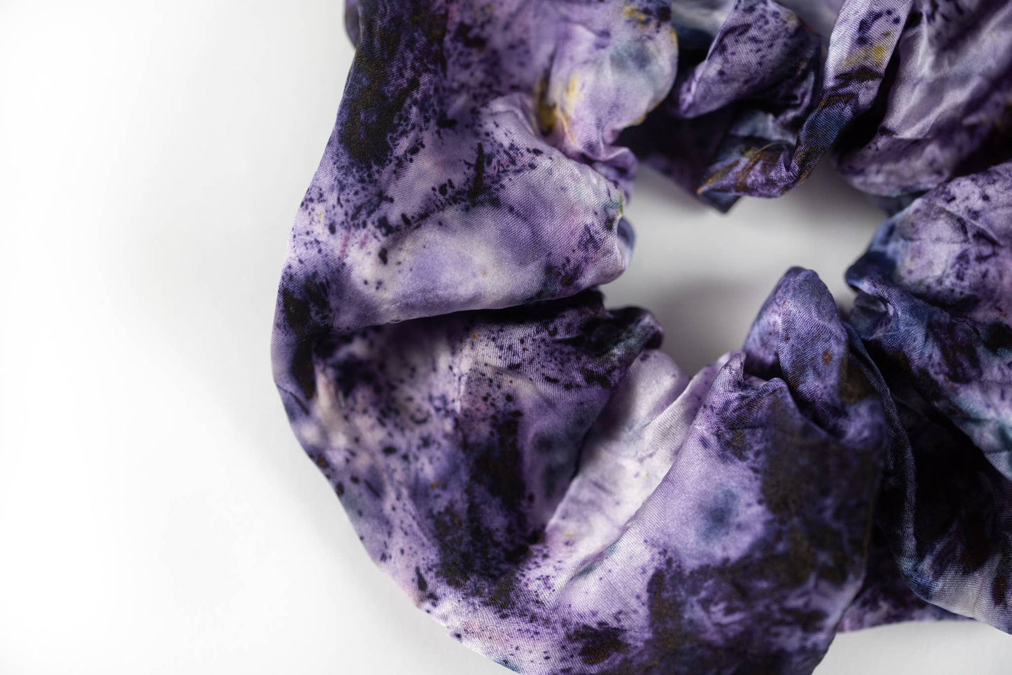 Botanically Dyed Silk Scrunchie: Purple