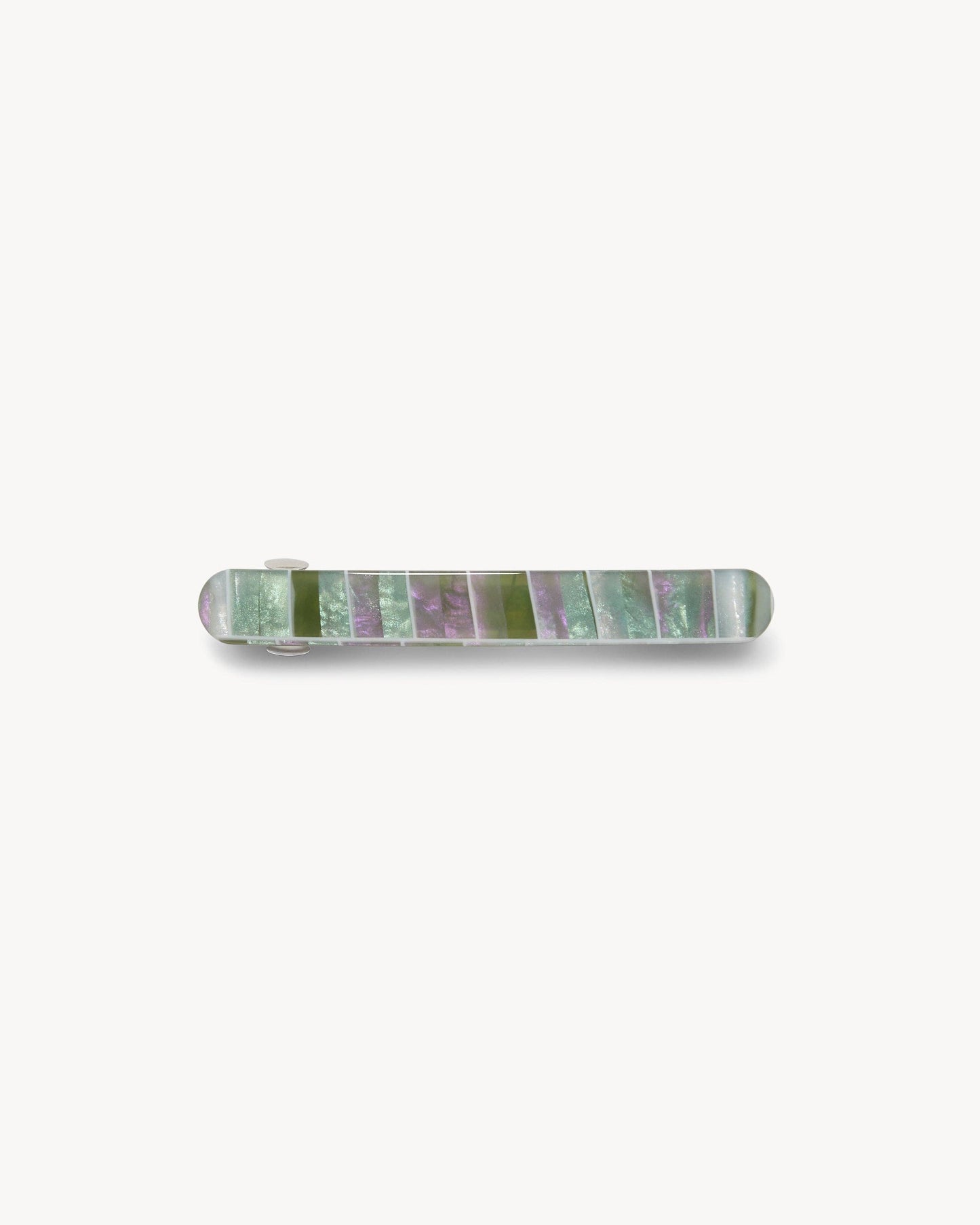Midi Paris Barrette in Vert Shell Checker