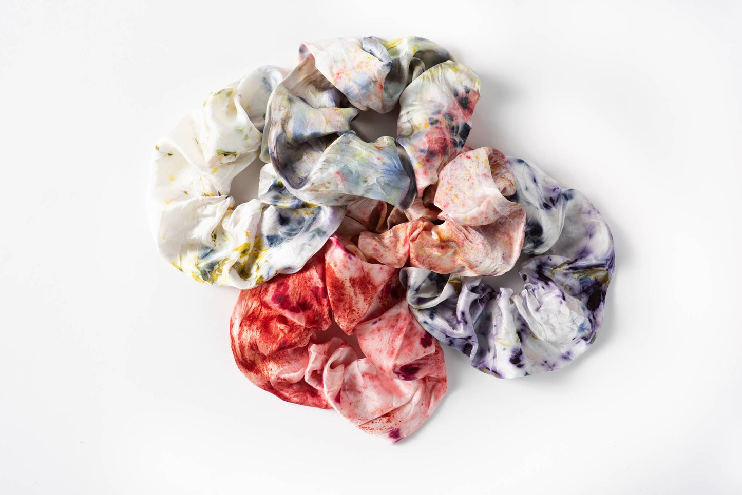 Botanically Dyed Silk Scrunchie: Purple