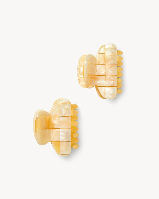 Twin Heirloom Claws in Sea Shell Checker